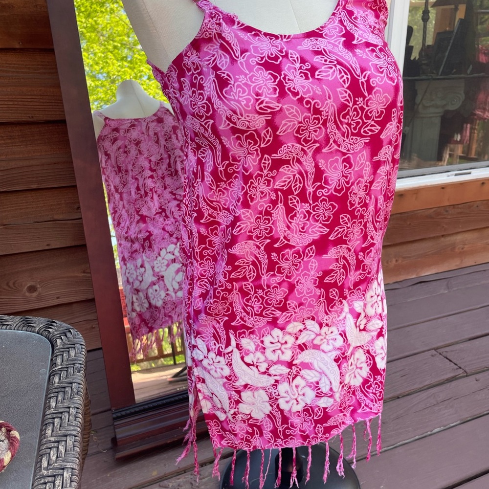 Pink Floral Sheer Cover-Up